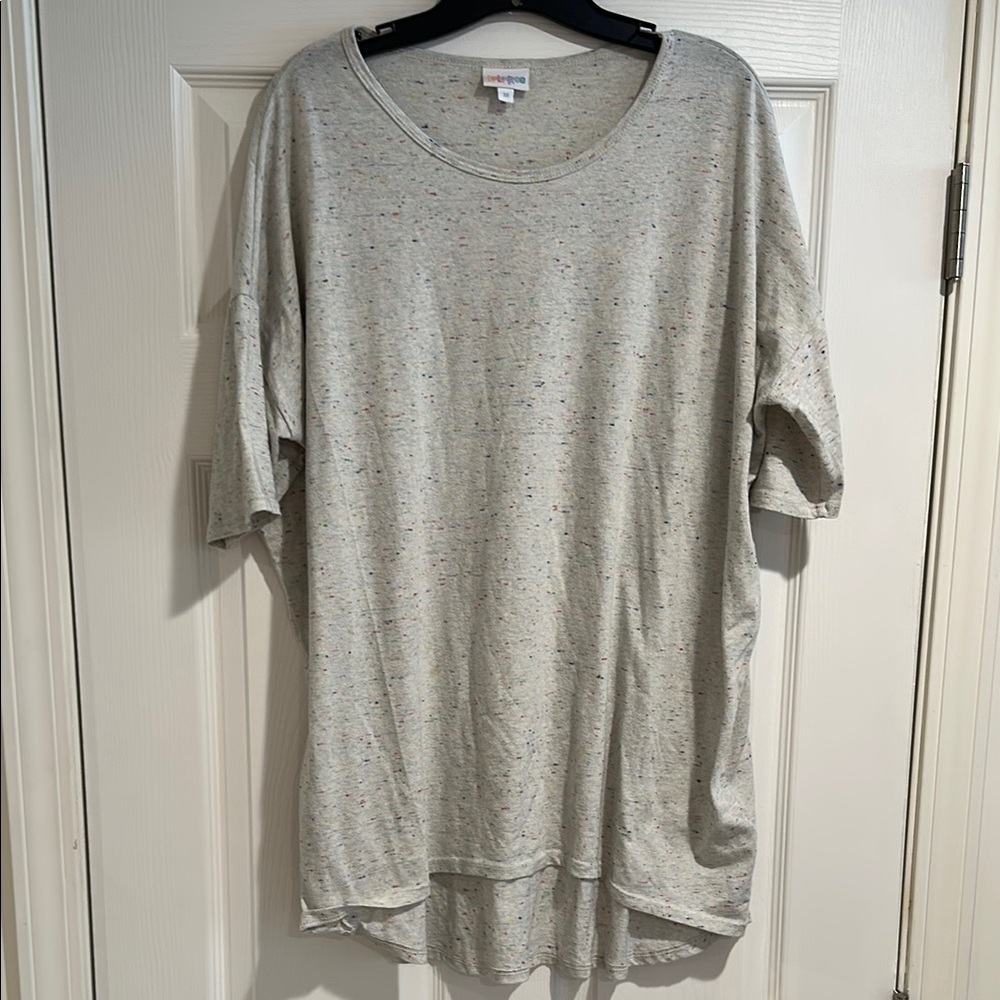 Lularoe Gray Speckled Oversized T-Shirt